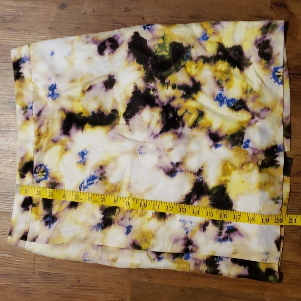 J crew silk linen blend watercolor pencil skirt